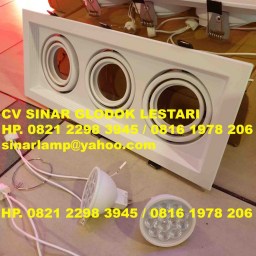 Downlight LED Spot Adjustable 3 Gang LED 3x7Watt MR16